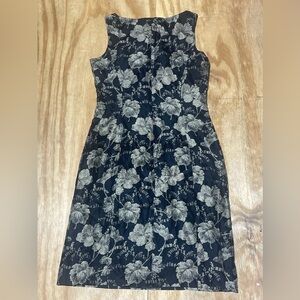 Ann Taylor silk floral multicolored sleeveless dress @O